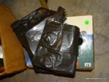 (G) LARGE ECONOMY PACK OF TRASH BAGS. FITS UP TO A 30 GAL. CAN. MOSTLY FULL. BOX ORIGINALLY