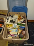 (LR) LARGE TOTE OF BOOKS THAT INCLUDES UNDER THE CLOCK THE STORY OF MILLER AND RHODES, GEORGE