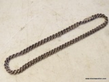 (LR) STERLING SILVER ROPE NECKLACE 26''. WEIGHS 13.8 GRAMS
