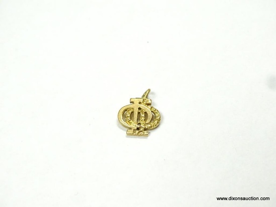 14K YELLOW GOLD FRATERNITY CHARM.