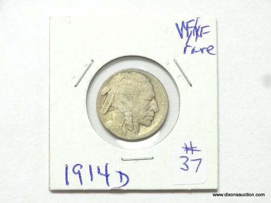 1914-D VF/XF BUFFALO NICKEL.