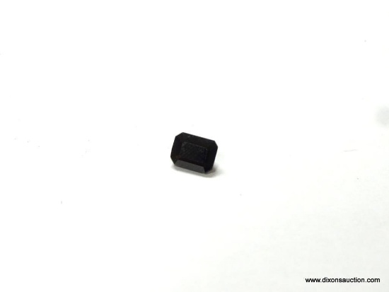 1.22 CT. EMERALD CUT SAPPHIRE, 6 BY 4 BY 3MM.