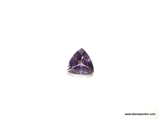 3.12 CT. TRILLION CUT AMETHYST, 10 BY 10 BY 6MM.