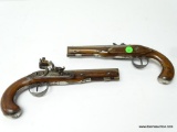 (SC) PAIR OF FLINTLOCK DUELING PISTOLS. SIGNED 