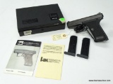 (SC) HECKLER & KOCH P7M8 9MM SEMI AUTOMATIC WITH 9 ROUND CAPACITY. COMES WITH 2 CLIPS, THE CASE, AND