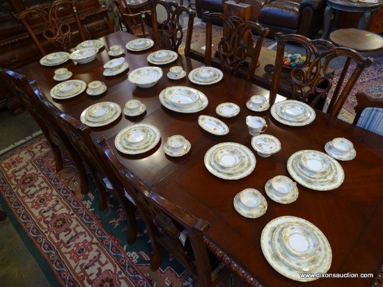 (A1) SERVICE FOR 12 OF NORITAKE CHINA IN THE ACACIA PATTERN. VERY ATTRACTIVE, FLORAL DECORATED, AND