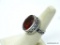 .925 STERLING SILVER GORGEOUS FACETED RUBELLITE DETAILED RING SIZE 7.5 (RETAIL $89.00)