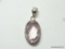 .925 STERLING SILVER BEAUTIFUL FACETED KUNZITE DETAILED PENDANT (RETAIL $69.00)