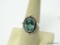 .925 STERLING SILVER DETAILED FACETED BEAUTIFUL OPALITE RING SIZE 7 (RETAIL $49.00)