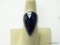.925 STERLING SILVER AMAZING FACETED PEAR SHAPE DETAILED BLUE SODALITE RING SIZE 6.5 (RETAIL $79.00)