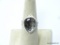 .925 STERLING SILVER RARE DETAILED PEAR SHAPE BLACK RUTILE RING SIZE 7 (RETAIL $59.00)