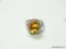 .925 STERLING SILVER GORGEOUS COCKTAIL AAA HIGH END FACETED GOLDEN CITRINE SURROUNDED WITH WHITE