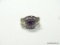 .925 STERLING SILVER BEAUTIFUL AAA HIGH END BLUE PURPLE SPINEL MAIN STONE SURROUNDED WITH PURPLE