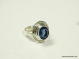 .925 STERLING SILVER FACETED IOLITE RINGS SIZE 8 (RETAIL $59.00)