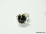 .925 STERLING SILVER MULTI-COLOR MURANO GLASS RING SIZE 8.5 (RETAIL $59.00)