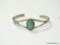 VINTAGE ZUNI OLD PAWN STERLING AND TURQUOISE BRACELET