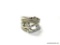 .925 STERLING SILVER AND WHITE TOPAZ DINNER RING