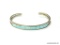 .925 STERLING SILVER AND TURQUOISE ZUNI BRACELET. SIGNED