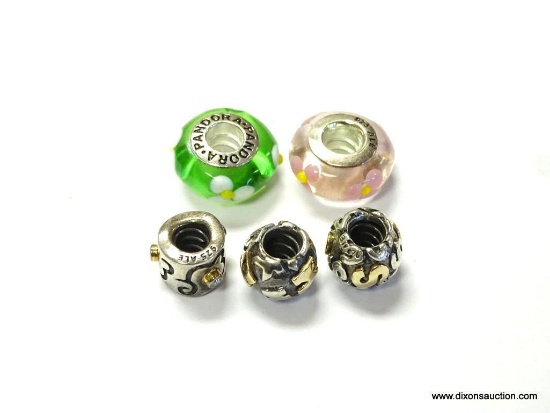 5 AUTHENTIC .925 PANDORA CHARMS