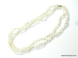 .925 STERLING SILVER PEARL AND QUARTZ NECKLACE