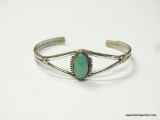 VINTAGE ZUNI OLD PAWN STERLING AND TURQUOISE BRACELET