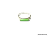 VINTAGE .925 STERLING SILVER AND LIME TURQUOISE RING