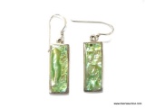 .925 STERLING SILVER AND ALASKAN ABALONE EARRINGS