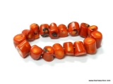 LARGE CHUNK CORAL STRETCH?BRACELET