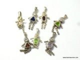 7 .925 BIRTHSTONE BOY AND GIRL CHARMS