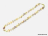 14K AND PEARL LARGE BEAD HAND TIED NECKLACE