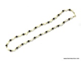 14K PEARL AND BLACK ONYX NECKLACE