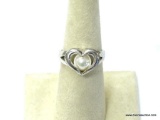 .925 AND PEARL HEART RING