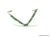 VINTAGE STERLING HANDMADE NATIVE AMERICAN TURQUOISE BRACELET