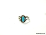VINTAGE STERLING AND TURQUOISE RING