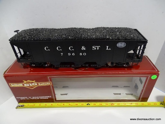 (H1) BACHMANN BIG HAULERS ITEM# 98205 NEW YORK CENTRAL HOPPER CAR. G SCALE. IN THE ORIGINAL BOX.