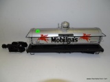 (H6) #1 GAUGE MOBIL GAS TANKER CAR. SVX-1443. OPEN STOCK. NO BOX. FRONT WHEEL ASSEMBLY NEEDS TO BE