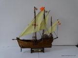 (S2) NINA WOOD MODEL SHIP. 11.5