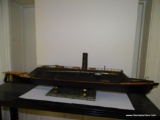 (S2) USS MERRIMACK/ CSS VIRGINIA SCALE MODEL ON STAND. APPROX. 34