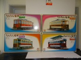 (S5) VINTAGE STREET CAR SERIES 1:45 SCALE 0 GAUGE MODEL STREET CARS NEW IN THE BOX. ASSEMBLY