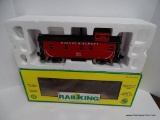 (H2) M.T.H. ELECTRIC TRAINS RAILKING 1 GAUGE BOSTON & ALBANY #1254 OFFSET STEEL CABOOSE. ITEM#