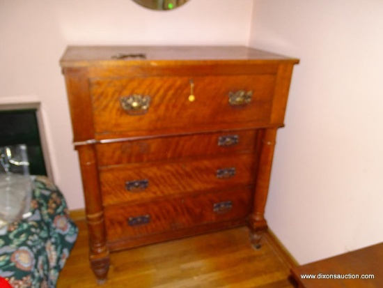 (MBR) IMPORTANT! PERIOD EMPIRE TRANSITIONAL EMPIRE HUGE 4 DRAWER NORTHERN CHEST, HAS WHAT WE BELIEVE
