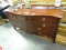 VINTAGE DIXIE MAHOGANY SERPENTINE 6 OVER 2 DRESSER. DRAWERS ARE DOVETAILED WITH OAK SECONDARY. HAS