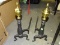 PAIR OF BRASS AND BLACK METAL ANDIRONS: 16