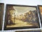 FRAMED OIL ON CANVAS OF A SPANISH STREET SCENE. SIGNED BUT ILLEGIBLE. IN OAK FRAME: 40.5