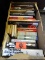 BOX OF BOOKS: 2 ELVIS SCRAPBOOKS. BIOGRAPHY OF MARILYN MONROE. CHARLIE CHAPLIN A LIFE IN PICTURES.