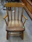 PRIMITIVE PINE CHILD'S ARM CHAIR: 12