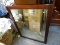 VINTAGE CHERRY FRAMED BEVELED GLASS MIRROR: 33