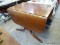 MAHOGANY DUNCAN PHYFE DROP LEAF DINING TABLE WITH BRASS CLAW FEET. CAN BE EXPANDED BUT NO LEAVES.