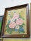 FRAMED FLORAL OIL ON BOARD SIGNED LINGUCH. IN PINE FRAME: 19.5