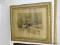 2 ANTIQUE FRAMED ITEMS: VINTAGE PRINT OF A SNOW SCENE IN ANTIQUE GESSO CARVED FRAME. HAS SOME MINOR